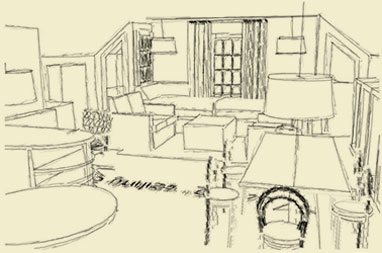 Sketch of Interiors Unleashed 3rdFloor Virginia Studio